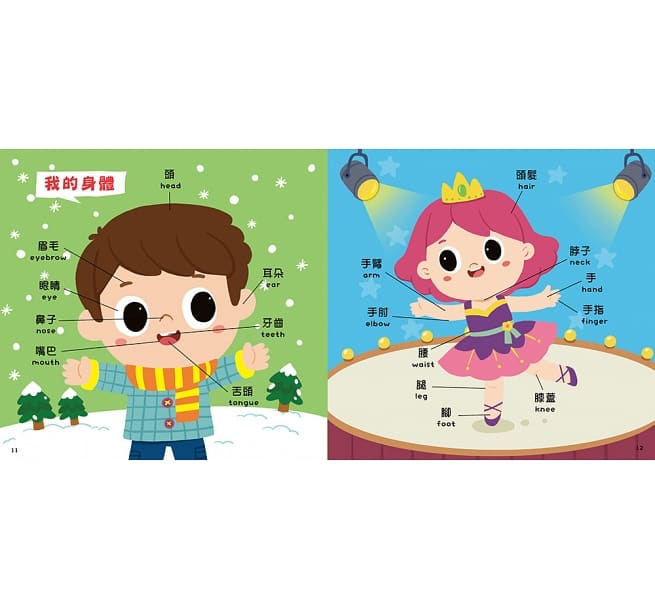 Kid’s雙語認知圖畫字典：數字‧顏色形狀‧日常生活